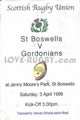 St Boswells Gordonians 1999 memorabilia